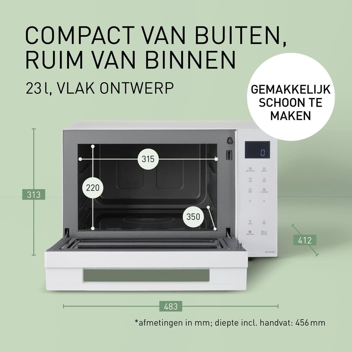 Mikrobangų krosnelė su kepsnine Panasonic NNDF37PWEPG Balta 1000 W 23 L (Naudoti A) - Image 5