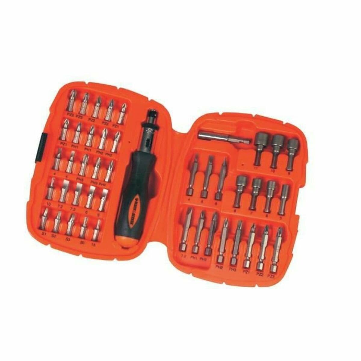 Set vrhova odvijača Black & Decker A7039 -XJ 45 Dijelovi Hex Phillips Pozidriv Torx