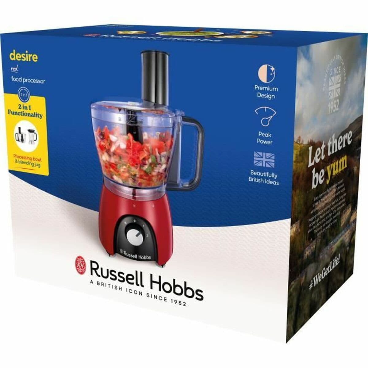 Matprosessor Russell Hobbs Desire Red Rød 600 W - Image 4