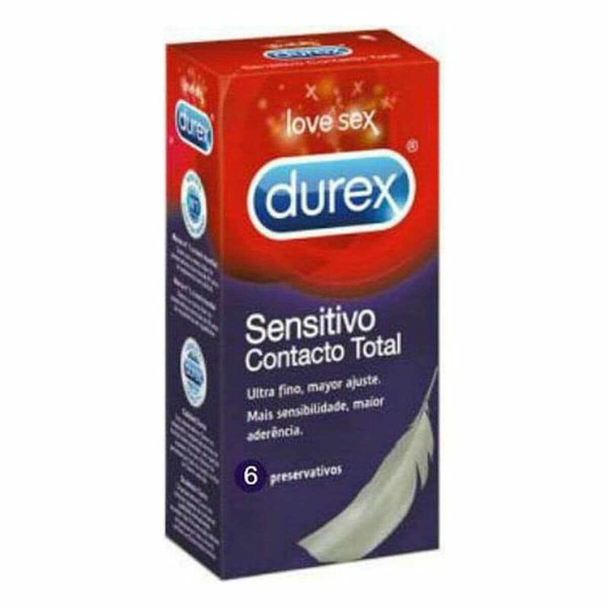 Kondome Durex Sensitivo Contacto Total 6 Stücke 1 Stücke