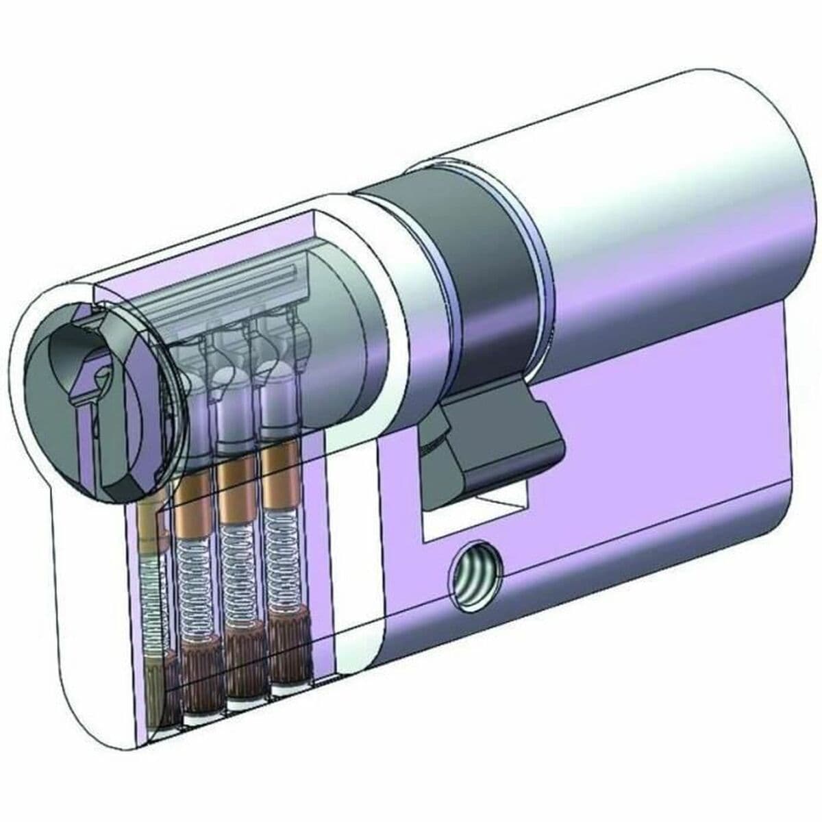 Cilindro de seguridad Yale 40 x 50 mm Latón - Image 4