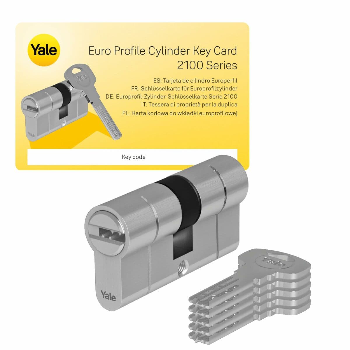 Cilindro de seguridad Yale 30 x 40 mm Latón - Image 3