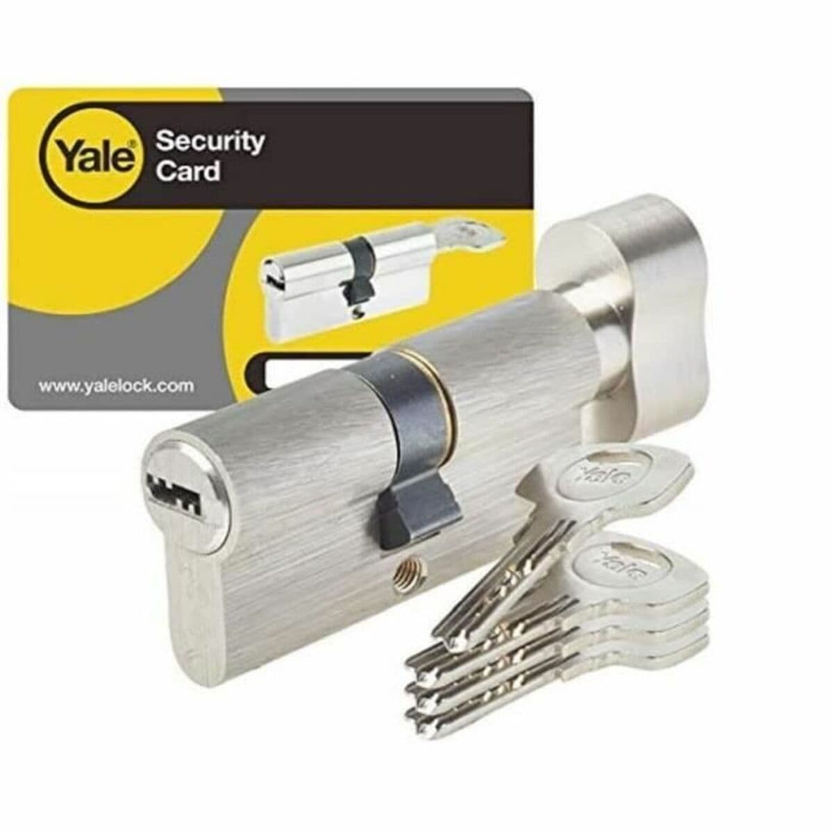 Cilindro de seguridad Yale 30 x 30 mm Latón - Image 2
