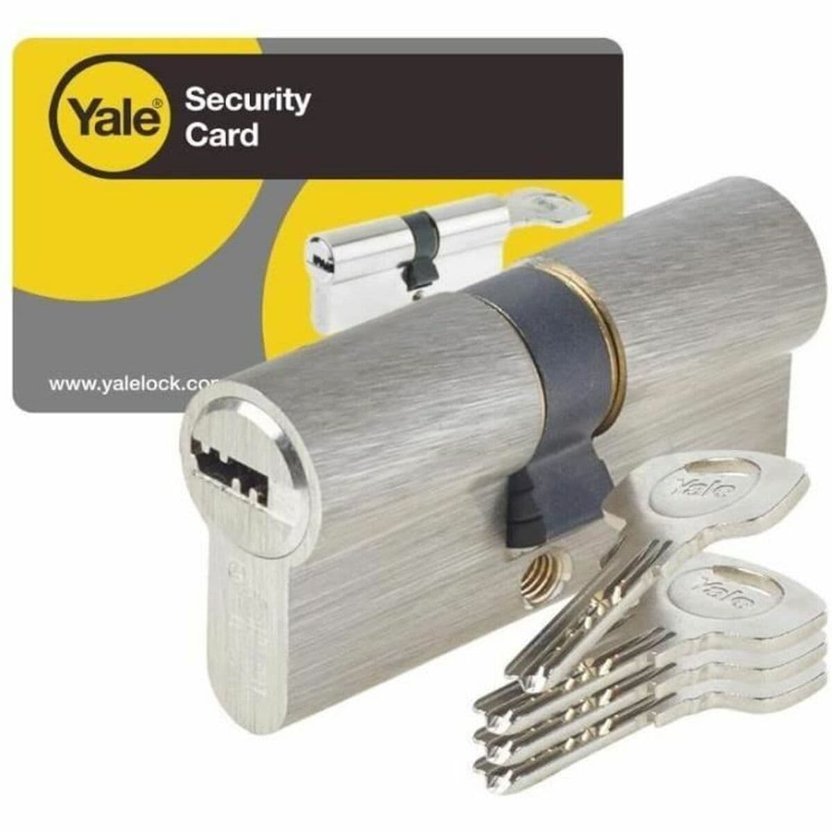 Cilindro de seguridad Yale 30 x 40 mm Latón - Image 2