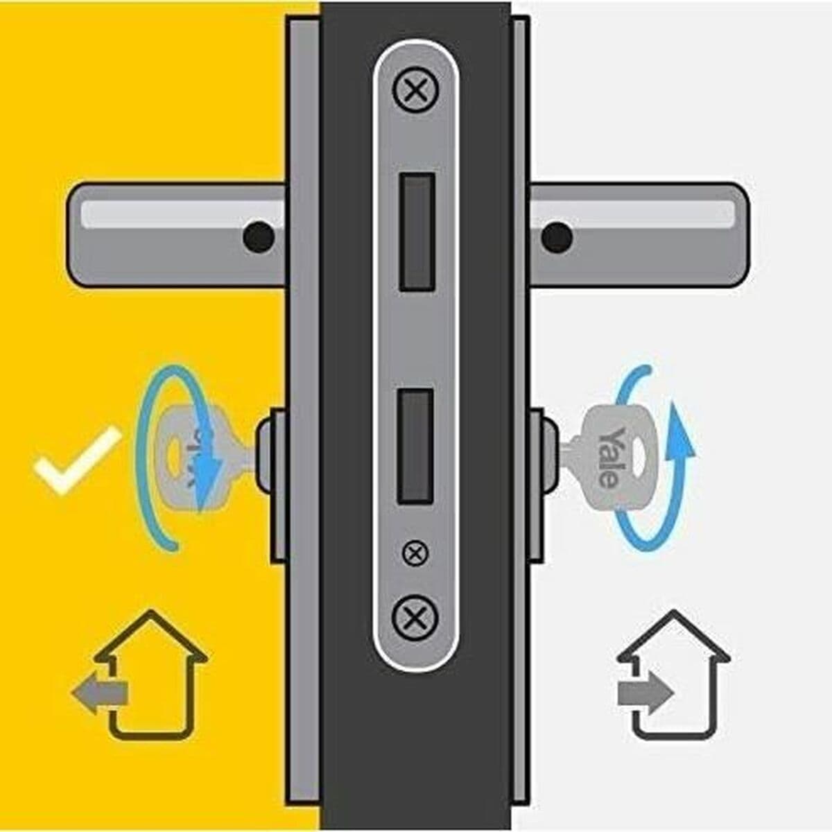 Cilindro de seguridad Yale 30 x 40 mm Latón - Image 3