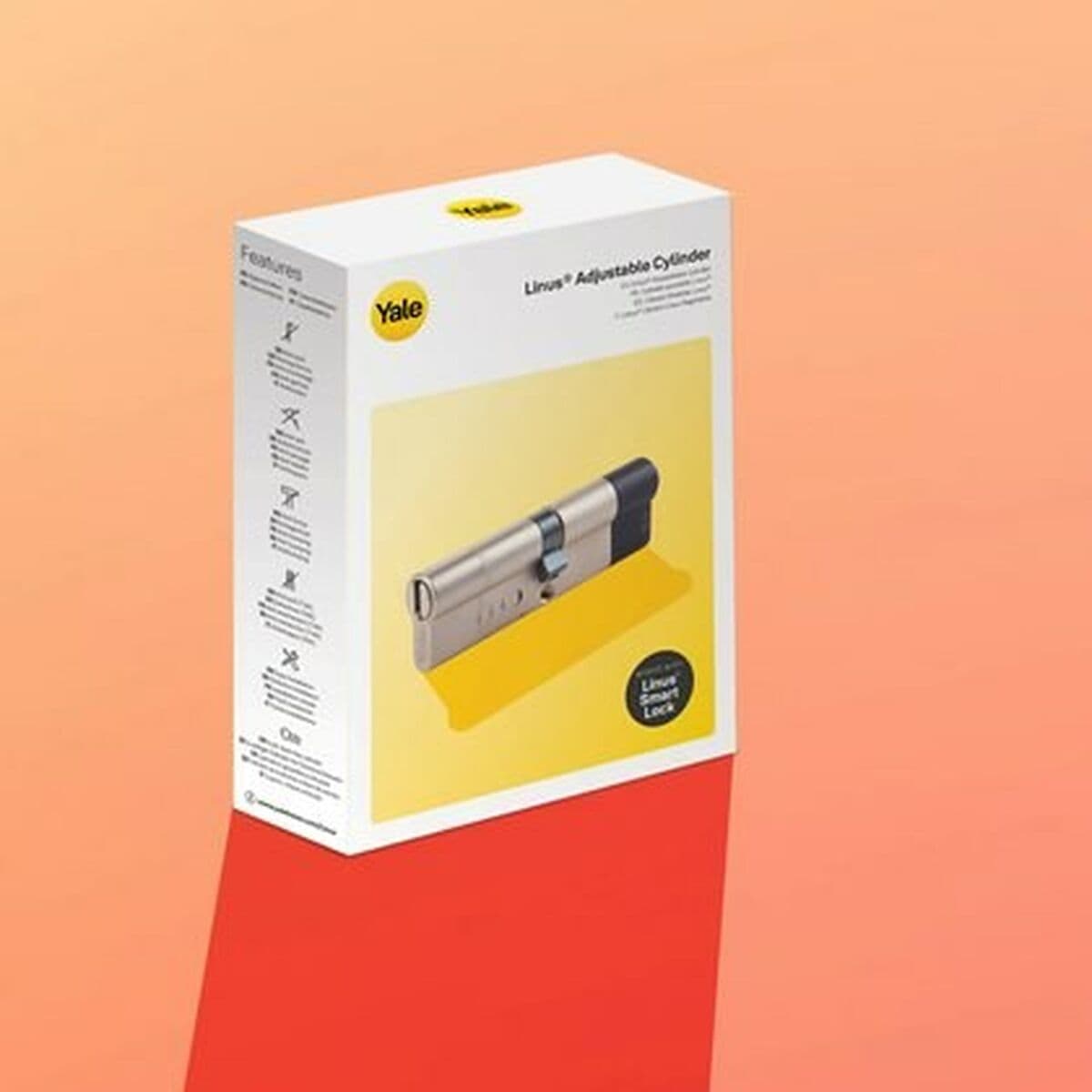 Cerradura Yale Plateado Metal Latón Redondo - Image 5