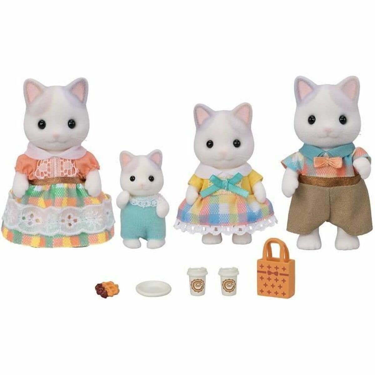 Accesorios para casa de Muñecas Sylvanian Families 5738 Latte Cat Family - Image 4