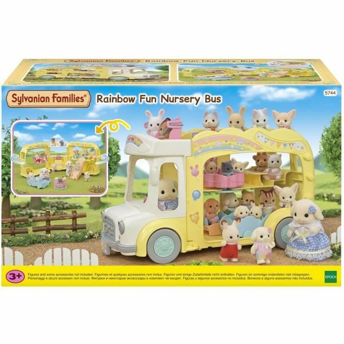 Tilbehør til Dukkehus Sylvanian Families 5744 Rainbow Fun Nursery Bus - Image 2