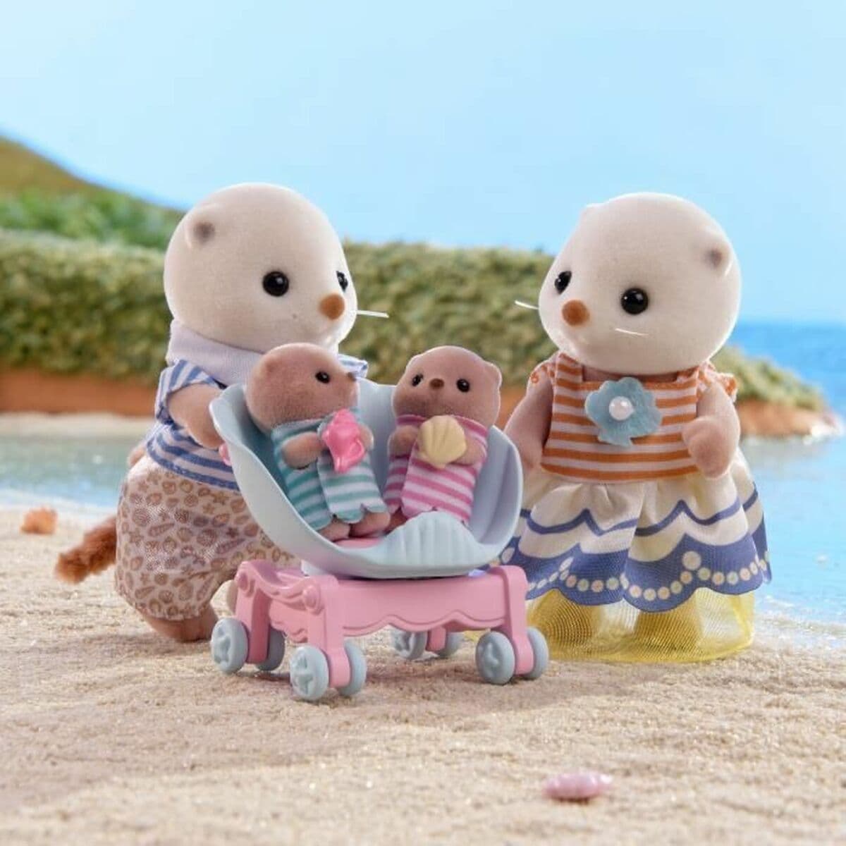 Przegubowa Figura Sylvanian Families La familia de las nutrias marinas zwierzęta - Image 2