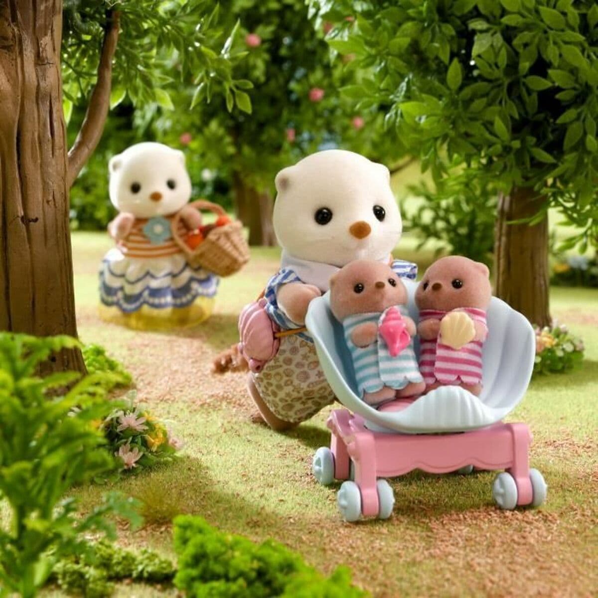 Przegubowa Figura Sylvanian Families La familia de las nutrias marinas zwierzęta - Image 4