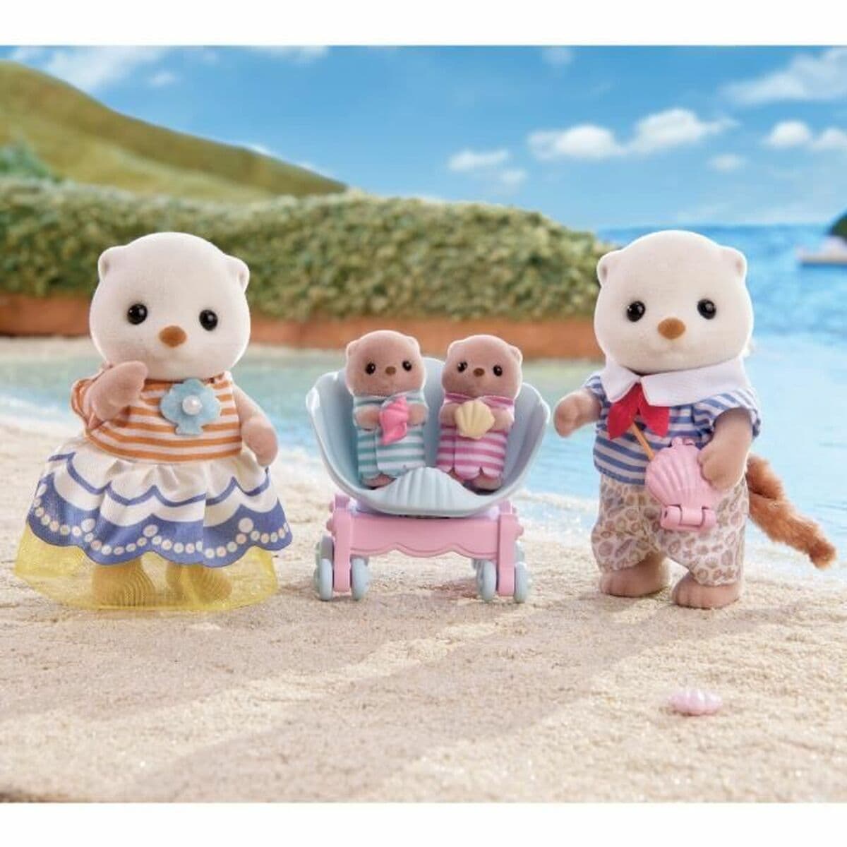 Przegubowa Figura Sylvanian Families La familia de las nutrias marinas zwierzęta - Image 5