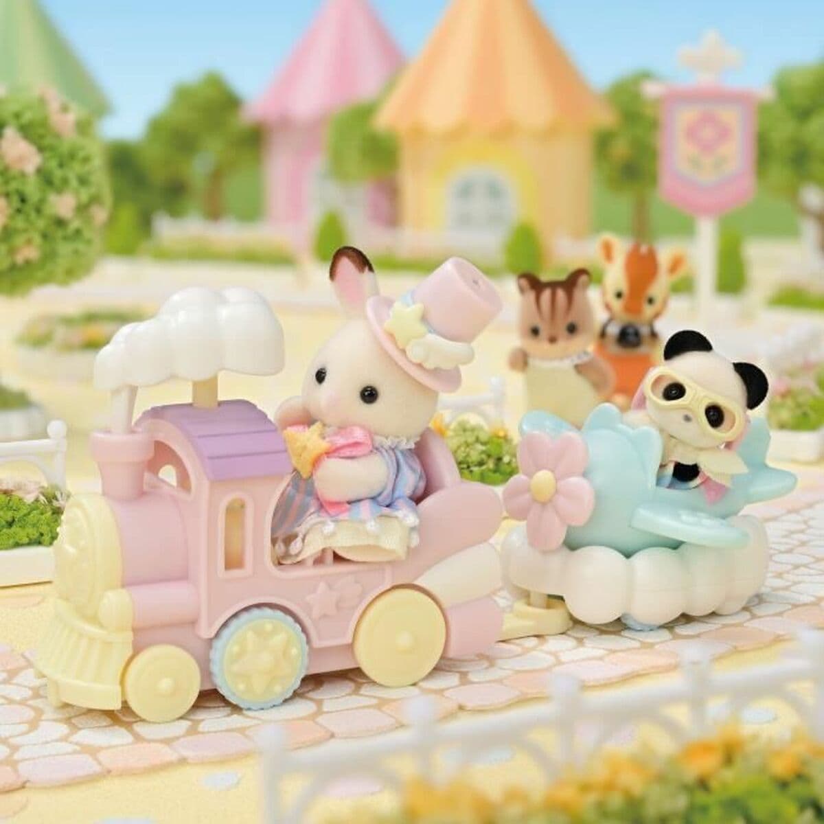 Playset Sylvanian Families Amusement Park Ride - Plane & Train Multicolour - Image 3