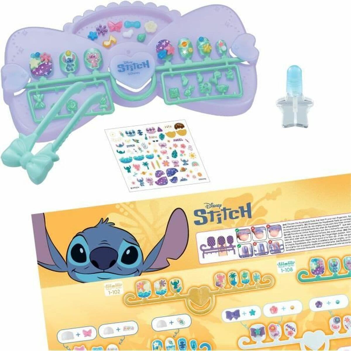 Manikiūro rinkinys Aquabeads Nail Studio Stitch Spalvotas 40 Dalys - Image 3