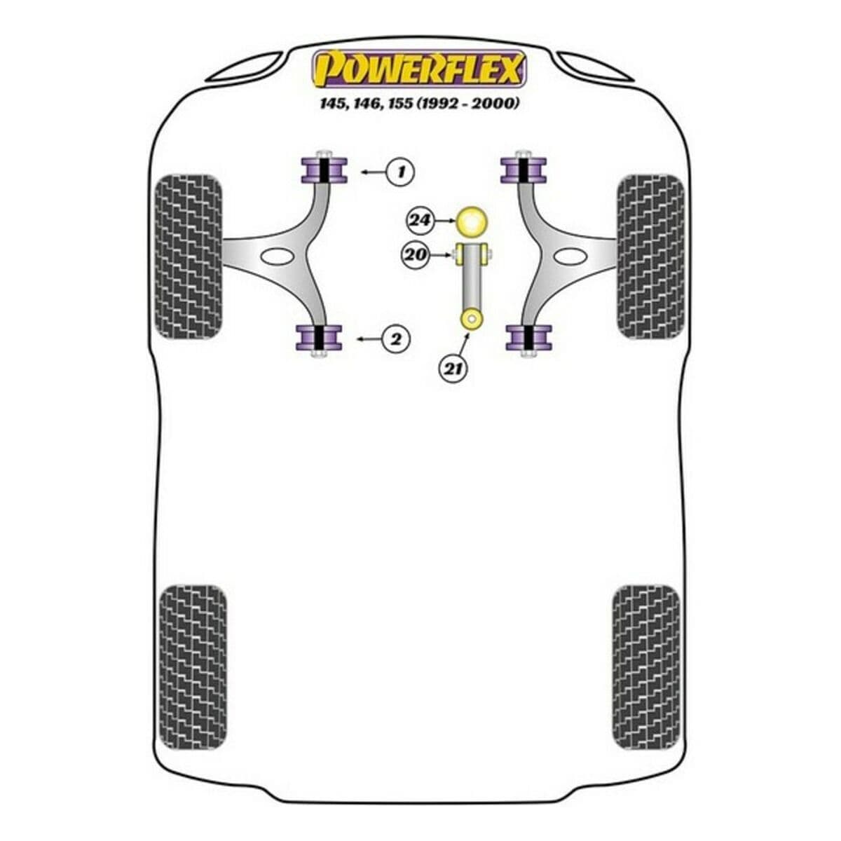 Silentblock Powerflex EXH015 - Image 2