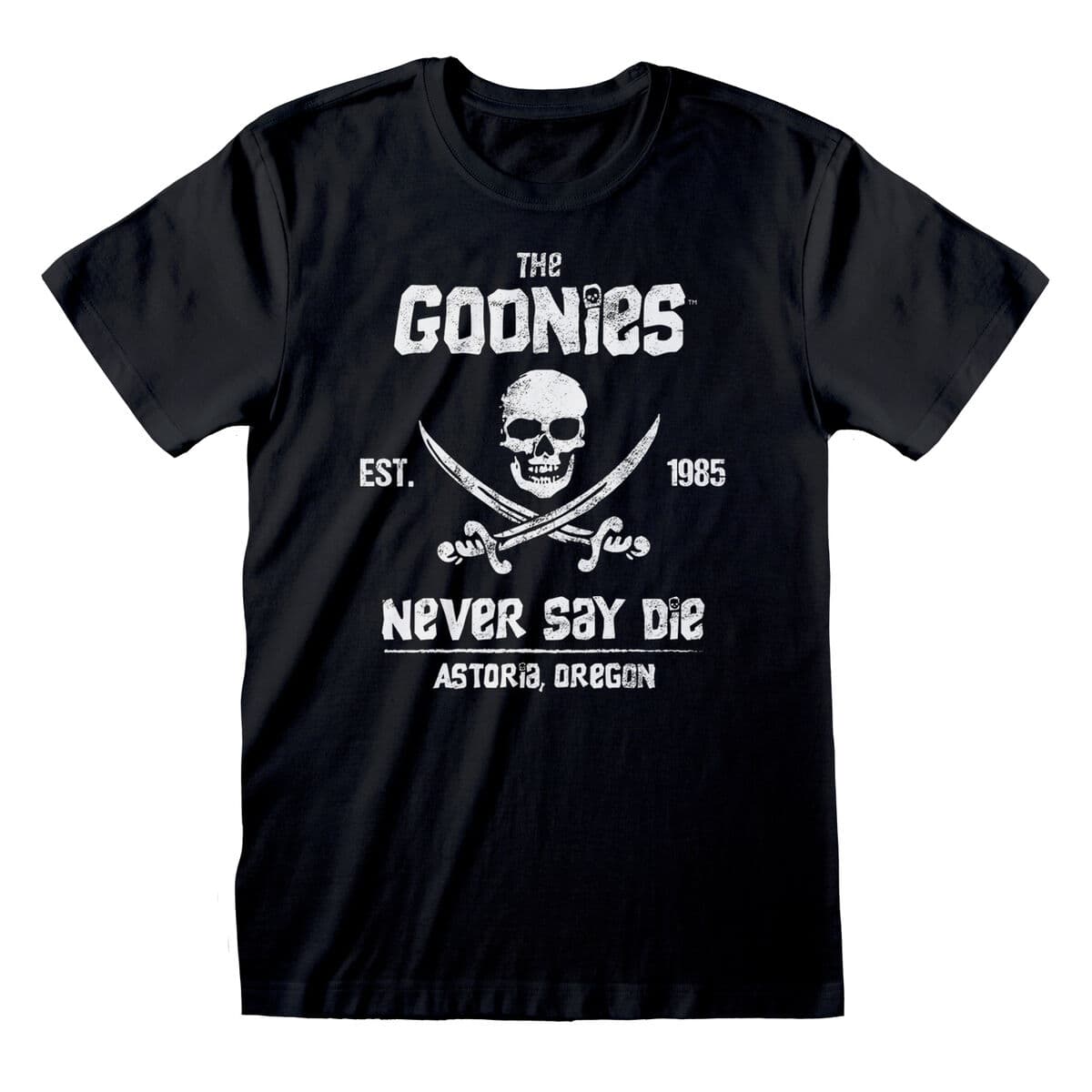 Koszulka z krótkim rękawem The Goonies Never Say Die Czarny Unisex