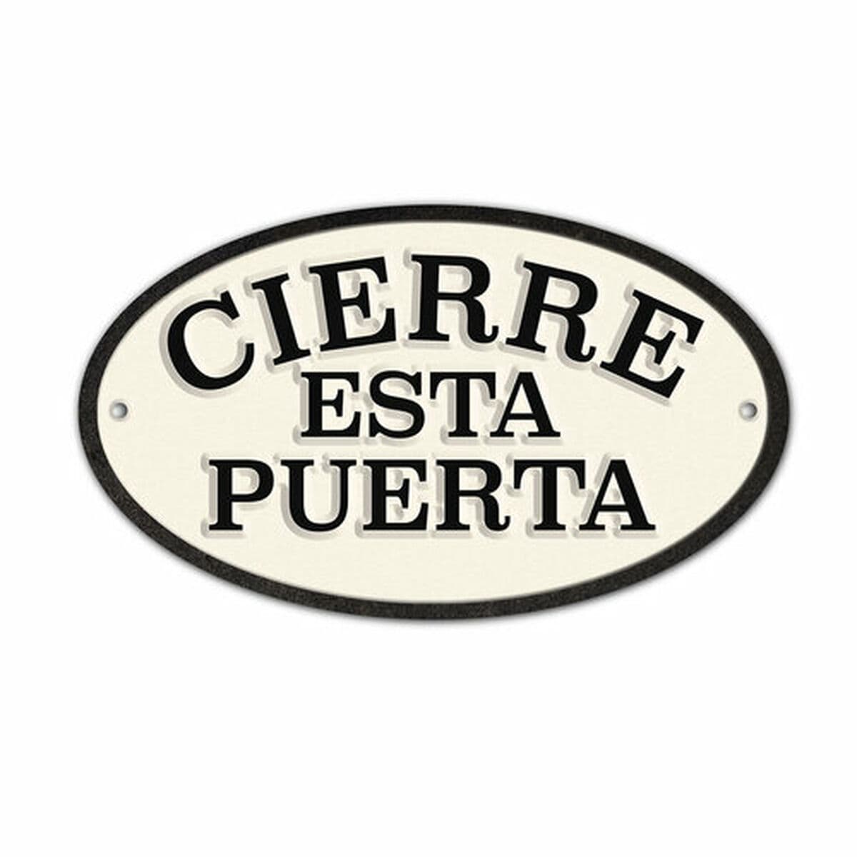 Placa Magnet & Steel Cierre esta Puerta 16,3 x 9,5 cm - Image 2