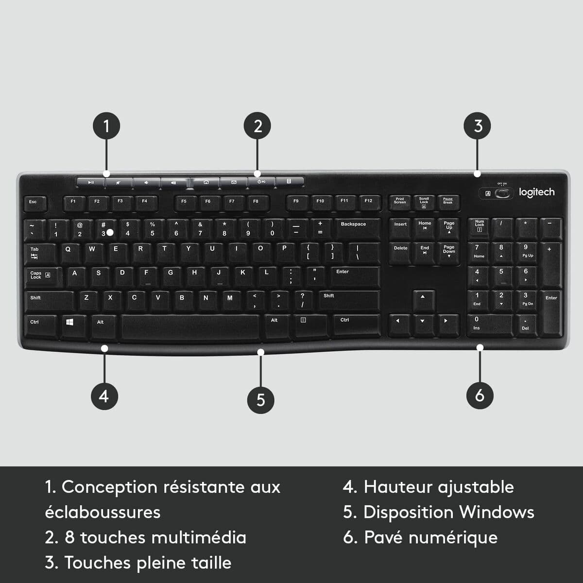 clavier et souris Logitech 920-003748 Noir Français AZERTY - Image 18
