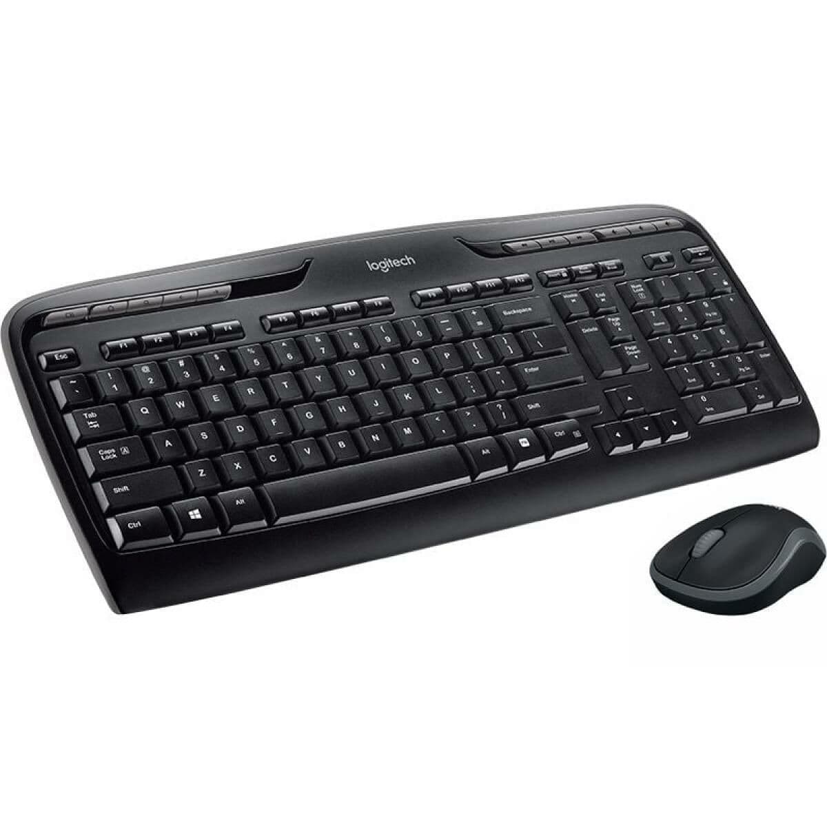 Tastatur mit Maus Logitech MK330 Schwarz Qwerty Spanisch