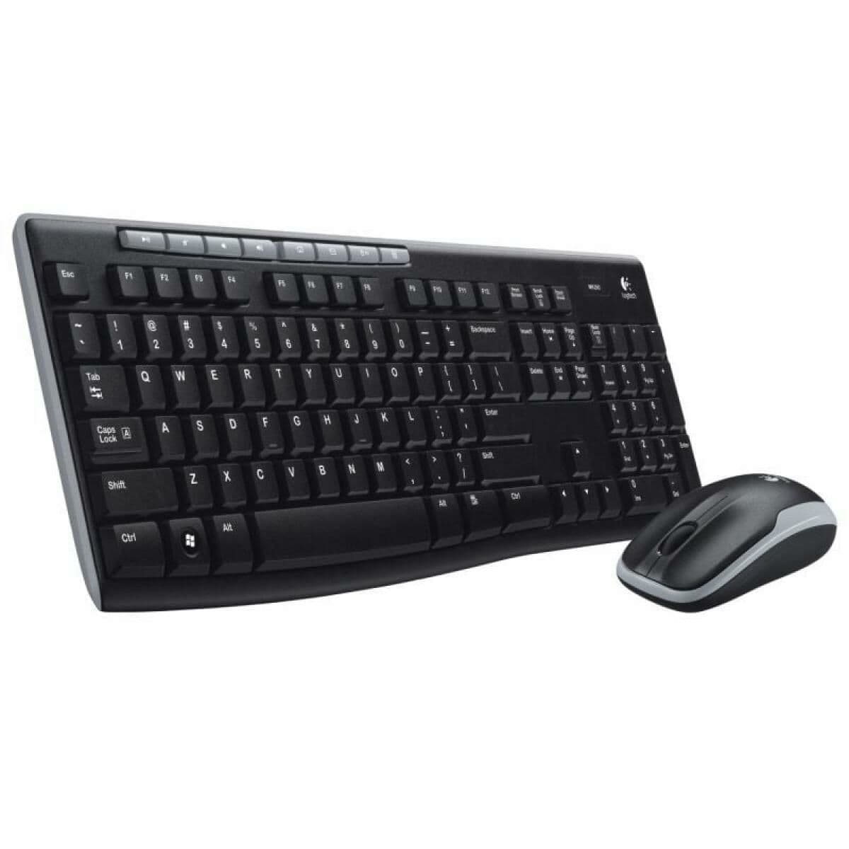 Tastatur und optische Maus Logitech MK270 Schwarz Qwerty Spanisch QWERTY
