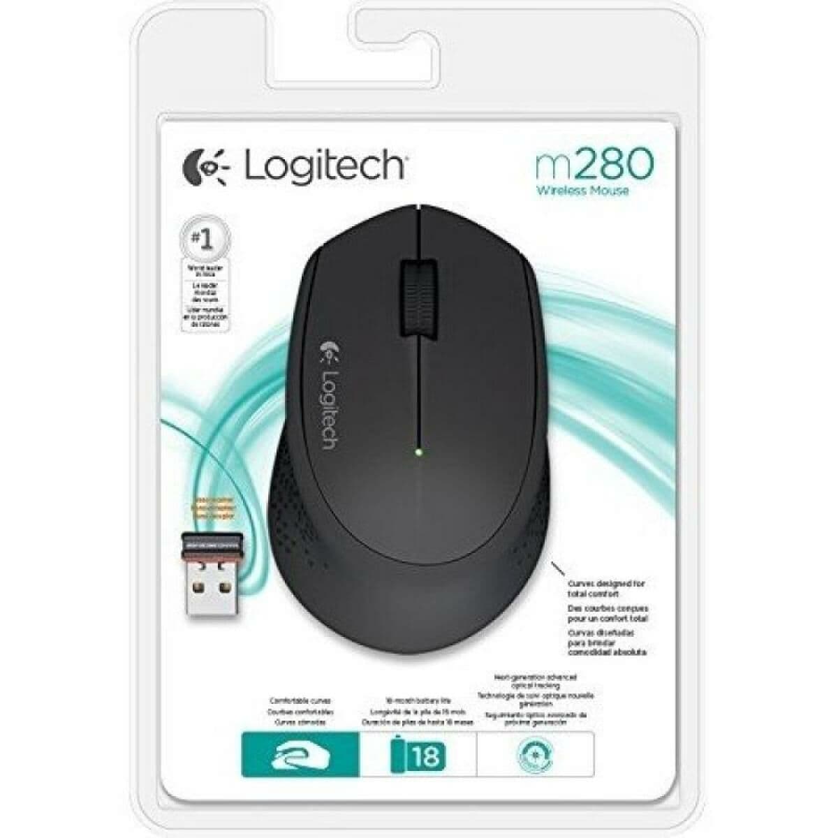 Mouse Fără Fir Optic Logitech M280 Negru 1000 dpi