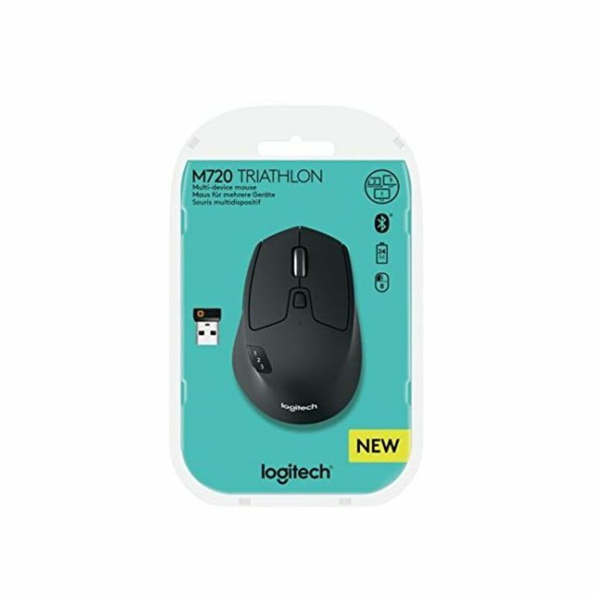 Souris Optique Sans Fil Logitech M720 Bleu Noir 1000 dpi - Image 2