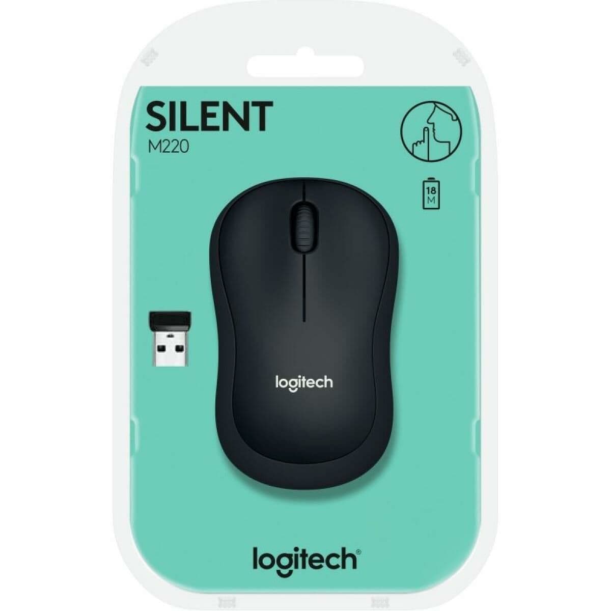 Ratón Inalámbrico Óptico Logitech Silent M220 Silent Gris 1000 dpi - Image 20