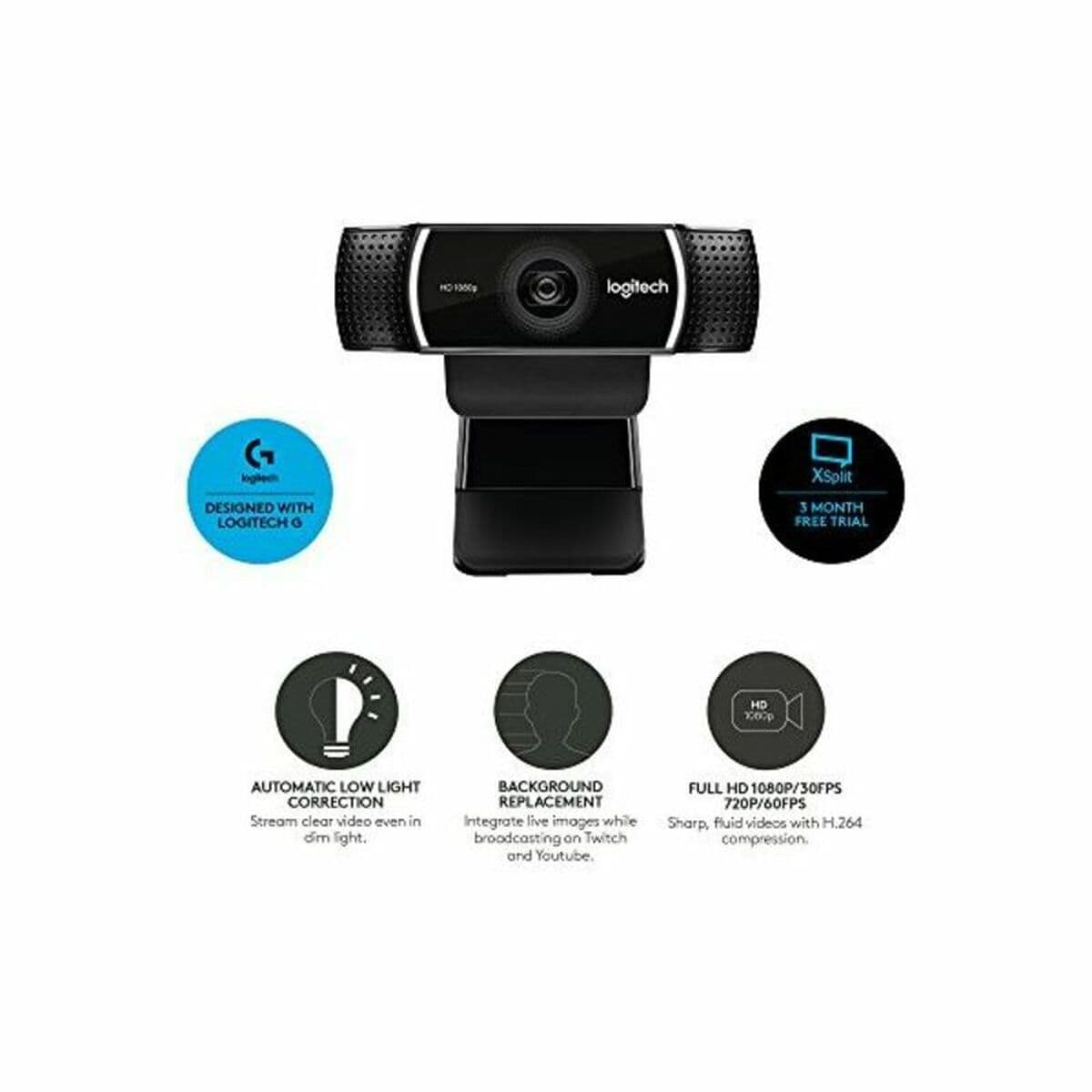 Webcam Logitech 960-001088 HD 1080p Streaming - Image 6