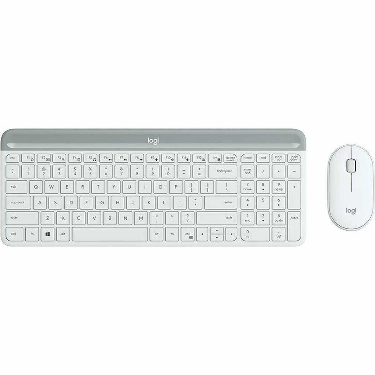 Tastatur mit Maus Logitech 920-009199 Weiß Qwerty Spanisch - Image 2