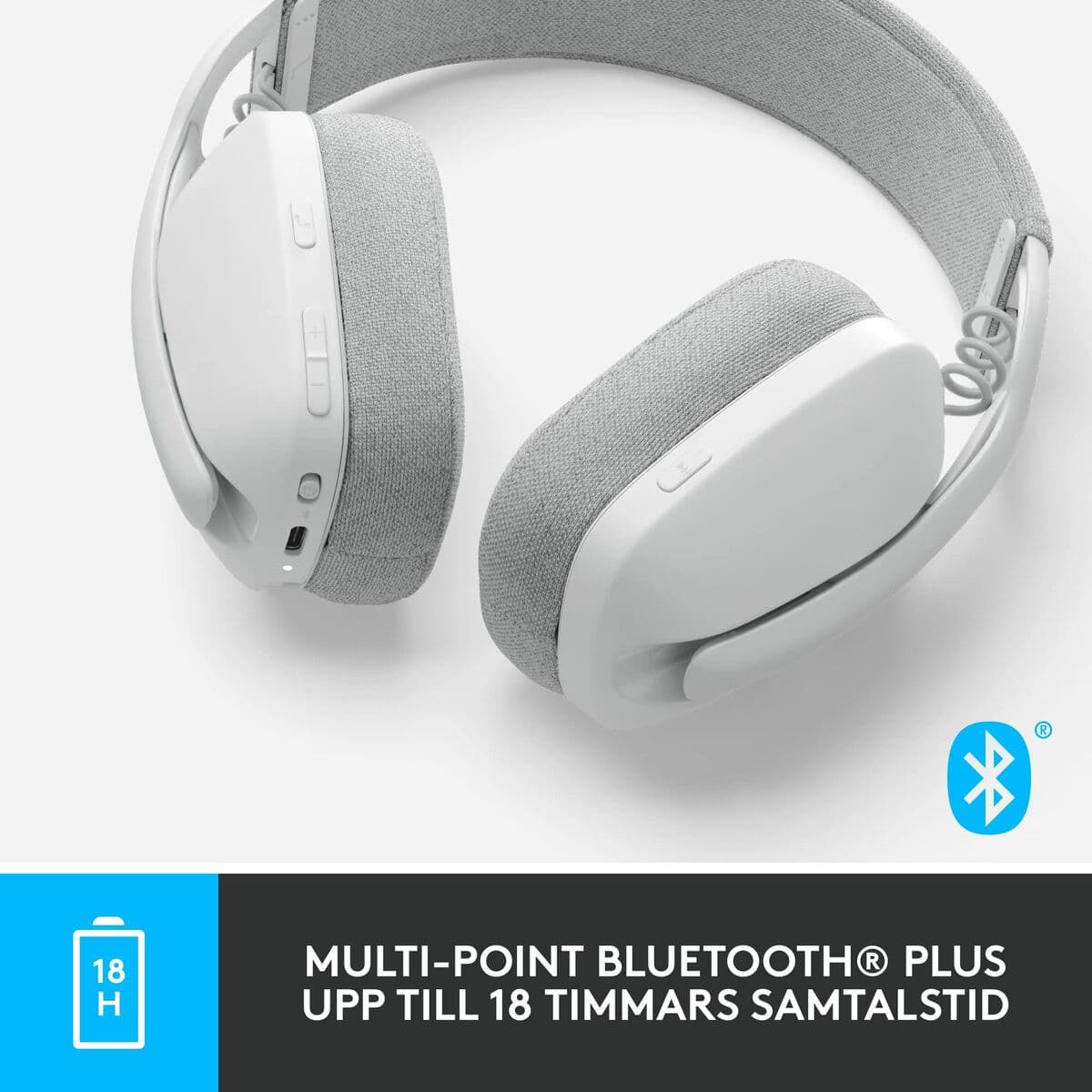 Casques avec Microphone Logitech Blanc - Image 3
