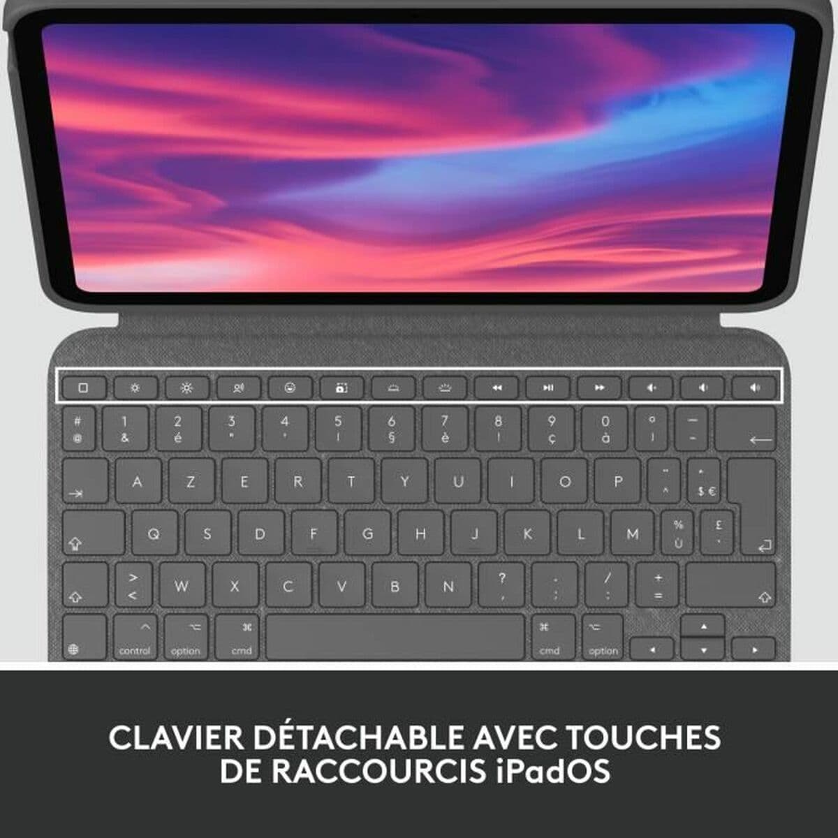 Bluetooth-Tastatur für Tablet Logitech Combo Touch Grau Französisch AZERTY - Image 3