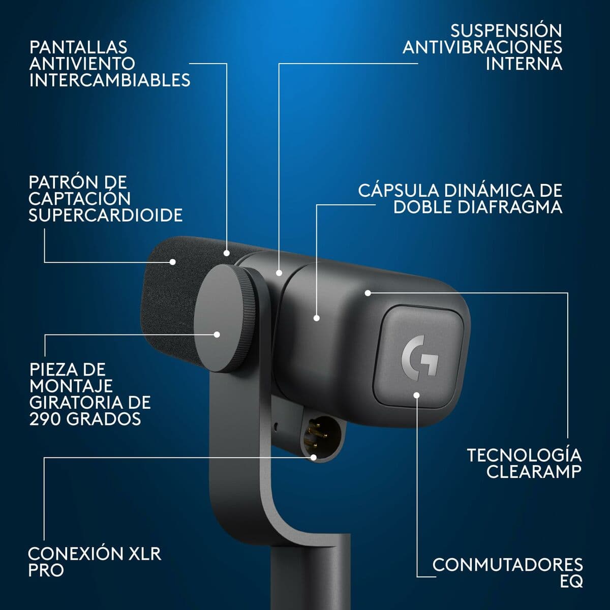 Microphone Logitech 988-000565 Black - Image 6