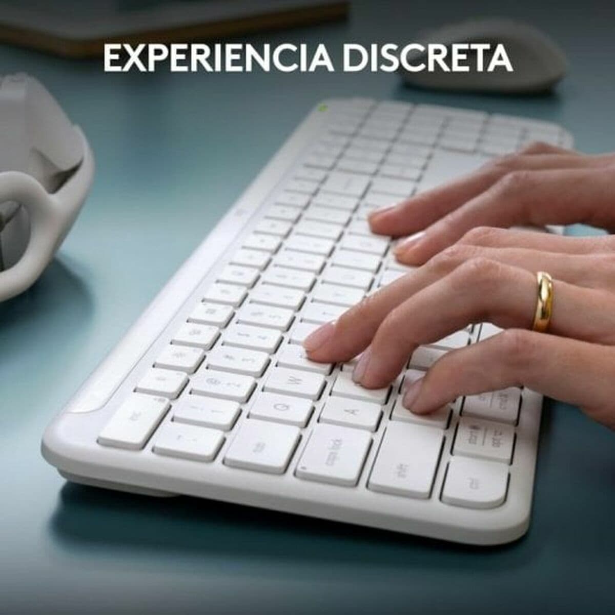 clavier et souris Logitech 920-012596 Blanc Espagnol QWERTY - Image 6
