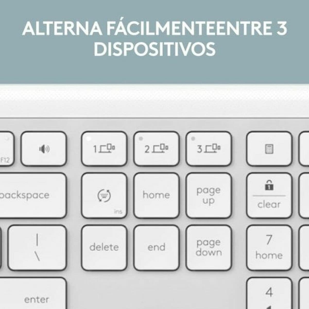 clavier et souris Logitech 920-012596 Blanc Espagnol QWERTY - Image 7