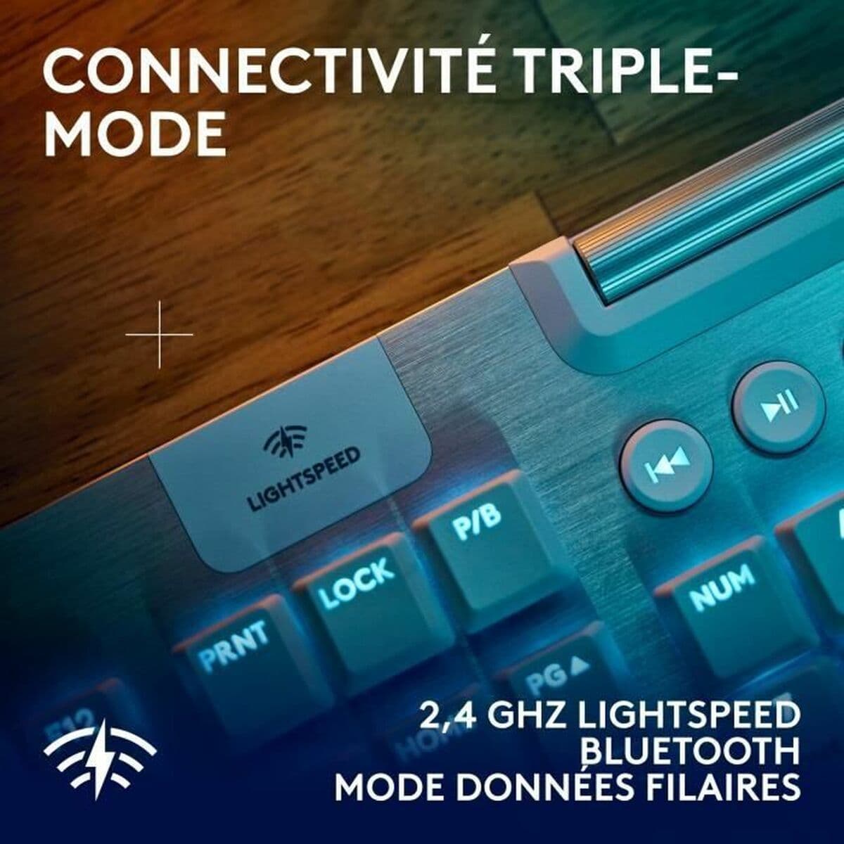 Drahtlose Tastatur Logitech G915 X Weiß AZERTY - Image 5