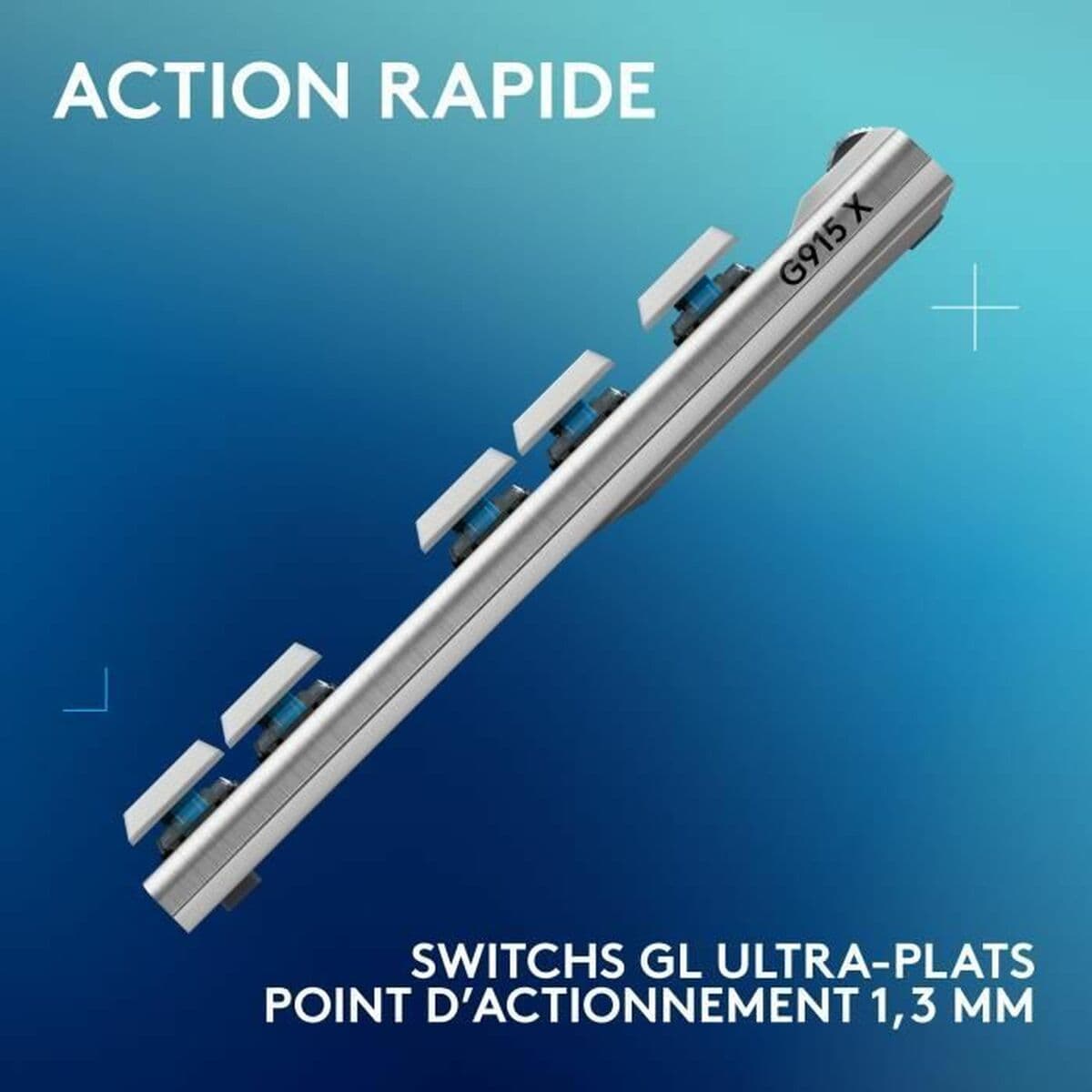 Tastatur Logitech G915 X Weiß Französisch AZERTY - Image 3