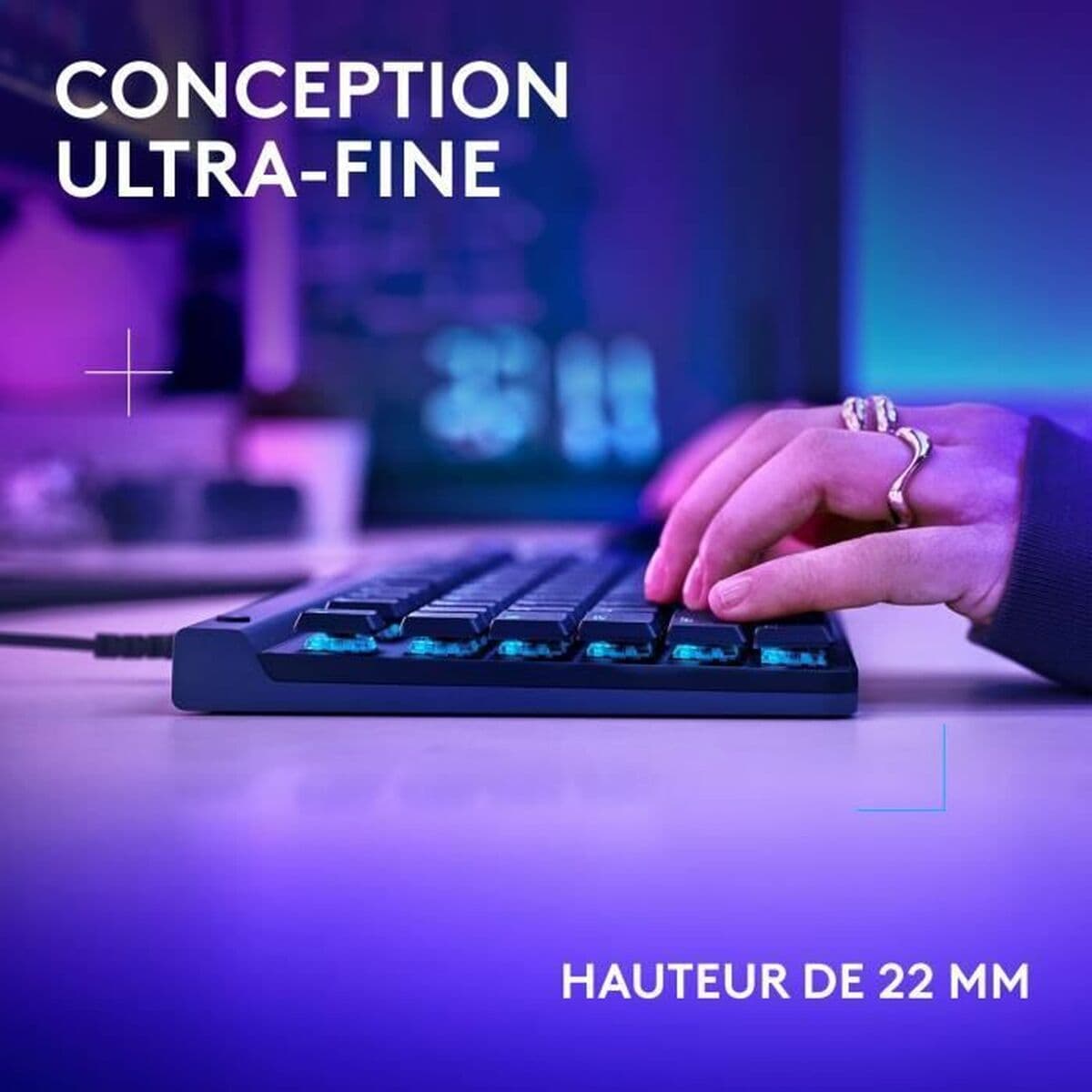 Tangentbord Logitech G515 TKL Svart AZERTY - Image 4