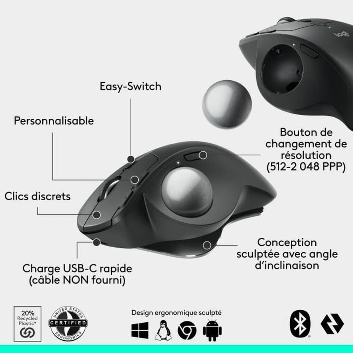 Souris Logitech 910-007260 Graphite Acier - Image 22