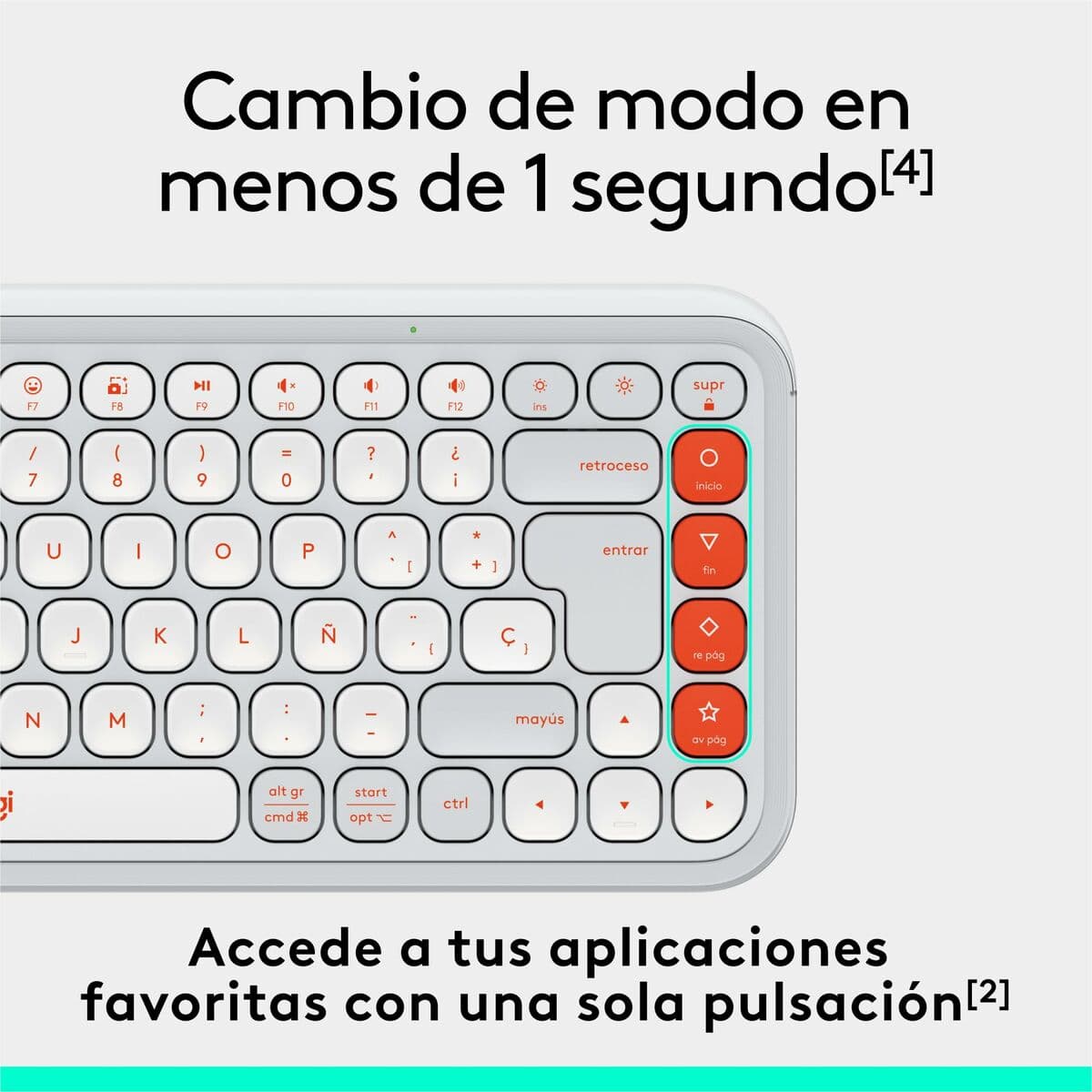 Clavier Logitech 920-013069 Blanc Orange - Image 25