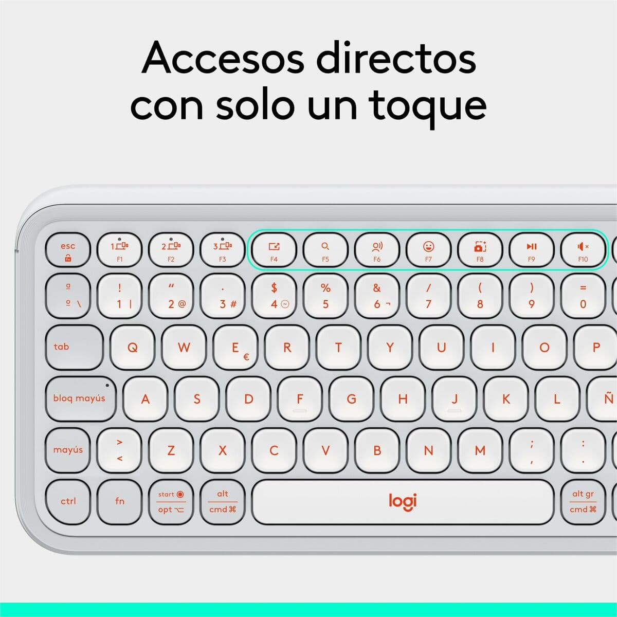 Clavier Logitech 920-013069 Blanc Orange - Image 29