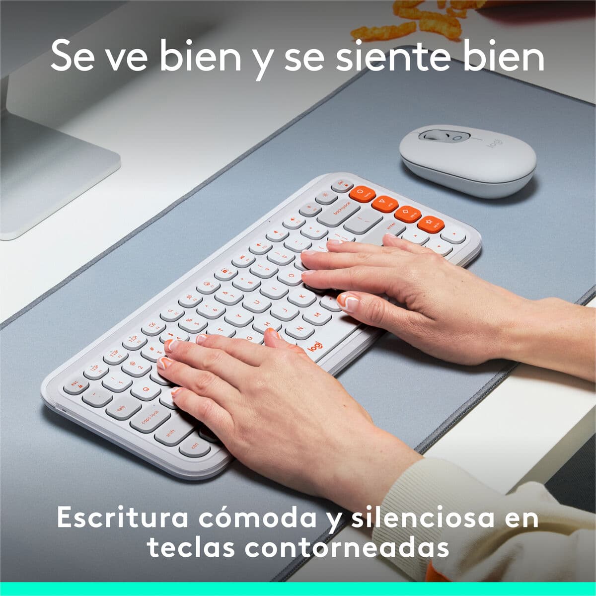Clavier Logitech 920-013069 Blanc Orange - Image 4