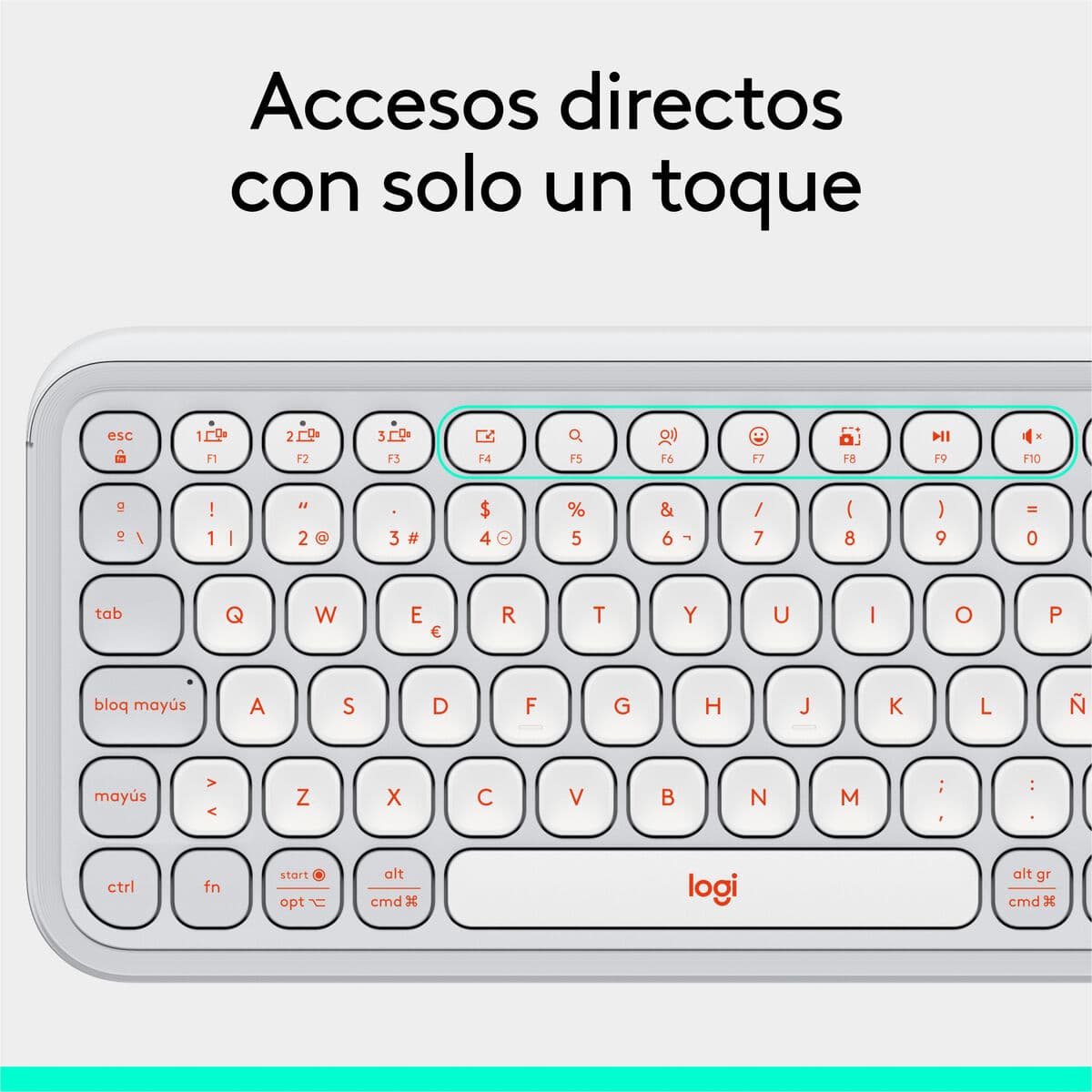 Clavier Logitech 920-013069 Blanc Orange - Image 8