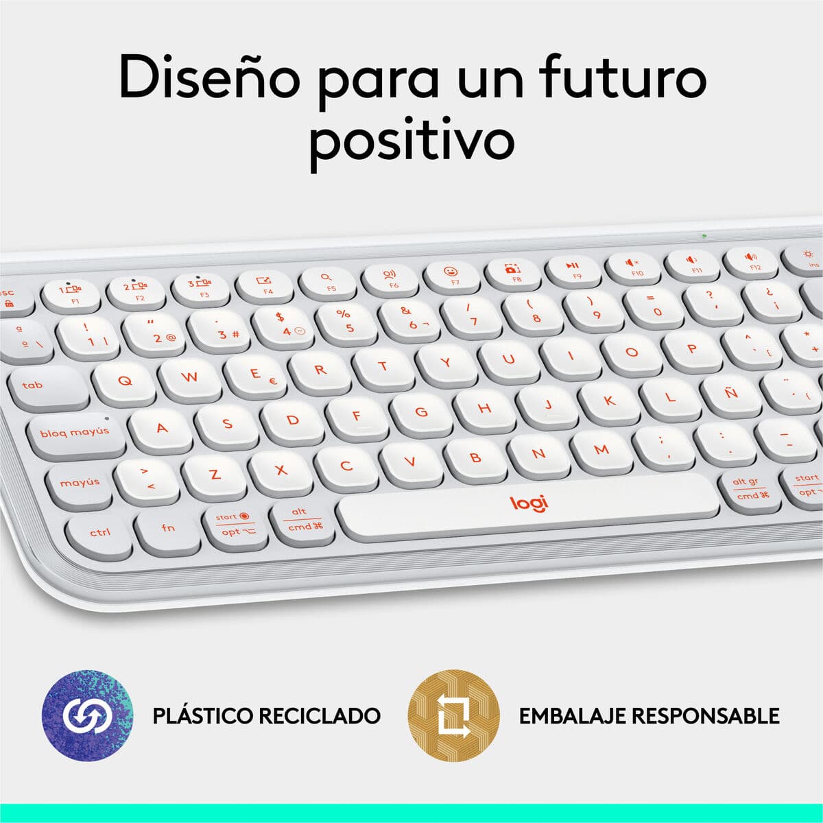Clavier Logitech 920-013069 Blanc Orange - Image 10