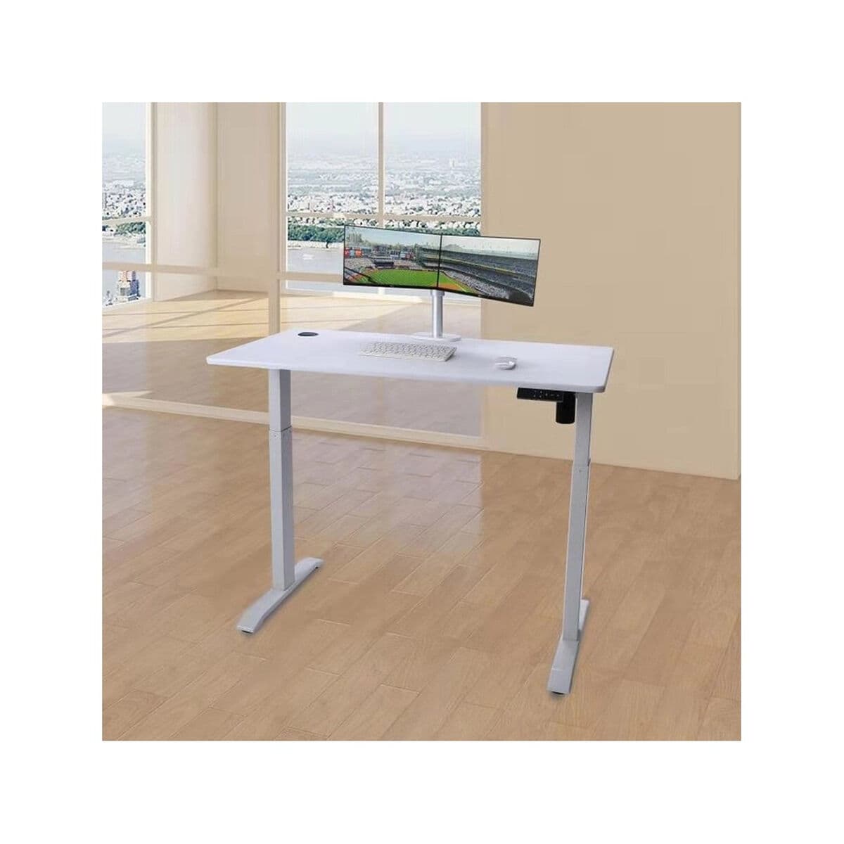 Schreibtisch Urban Factory EED25UF Weiß Edelstahl 118 x 60 cm - Image 3