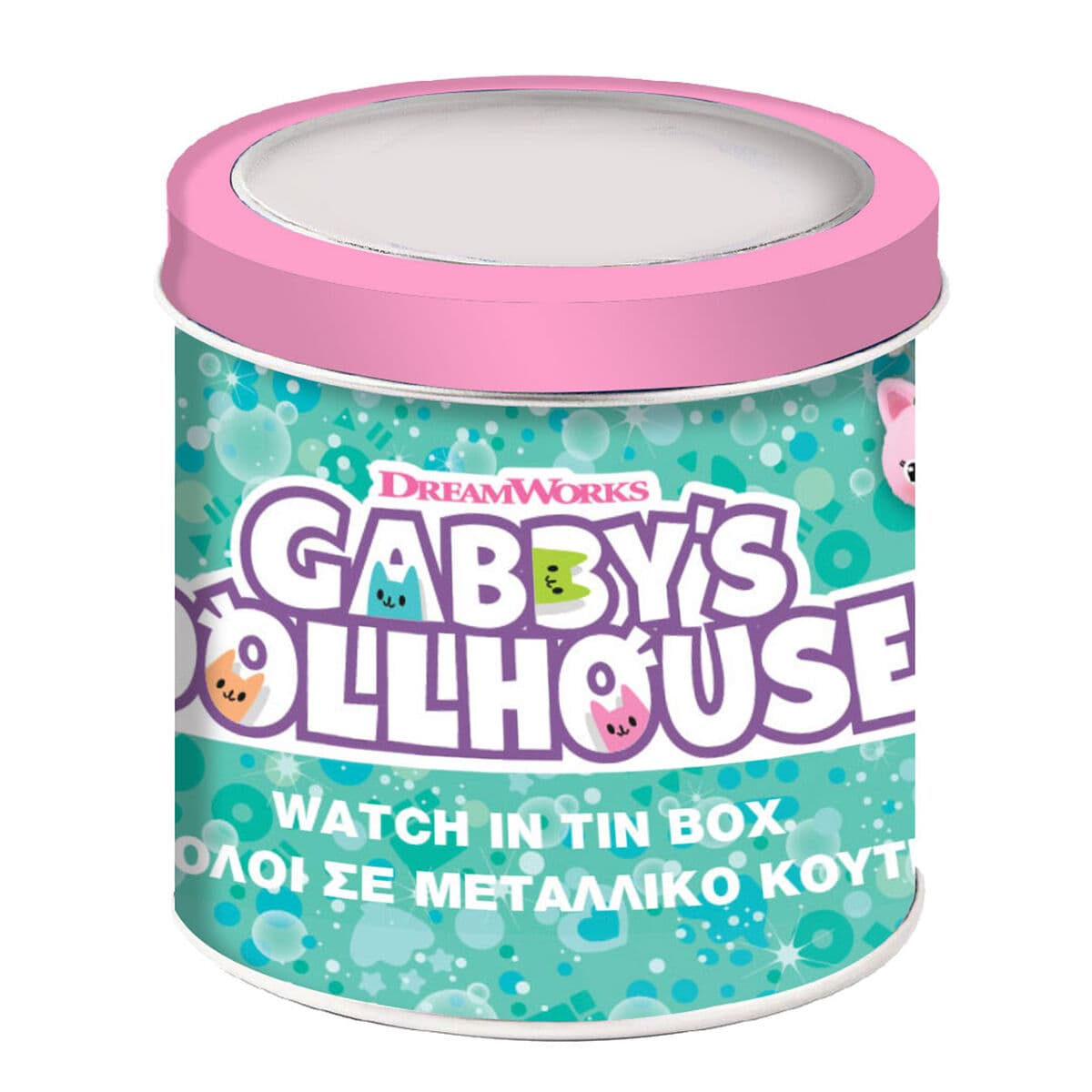 Uhr für Kleinkinder Gabby's Dollhouse 000574089 - TIN BOX Ø 33 mm - Image 2