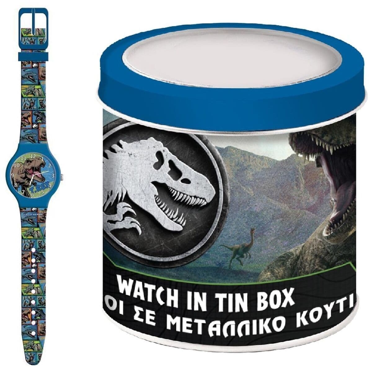 Klokker for Nyfødte Jurassic Park 000570996 - TIN BOX (Ø 33 mm)