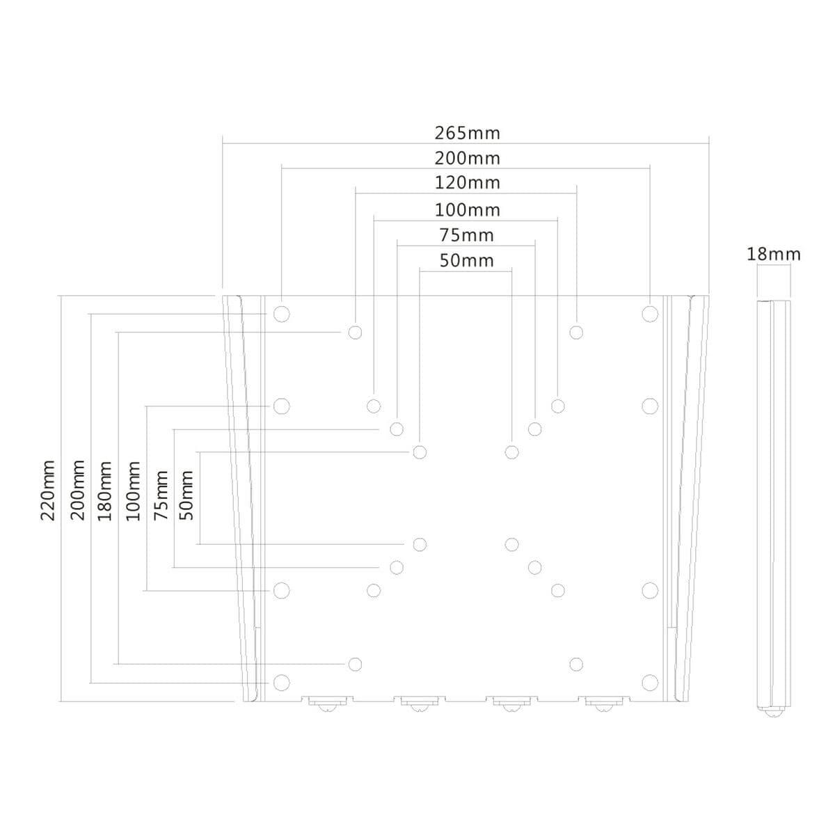Support de TV fixe Neomounts FPMA-W110BLACK 10" 40" 35 kg - Image 2