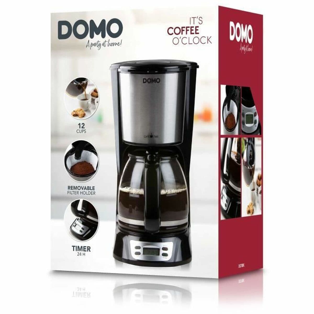 Kaffebryggare DOMO DO708K Svart 1000 W - Image 5