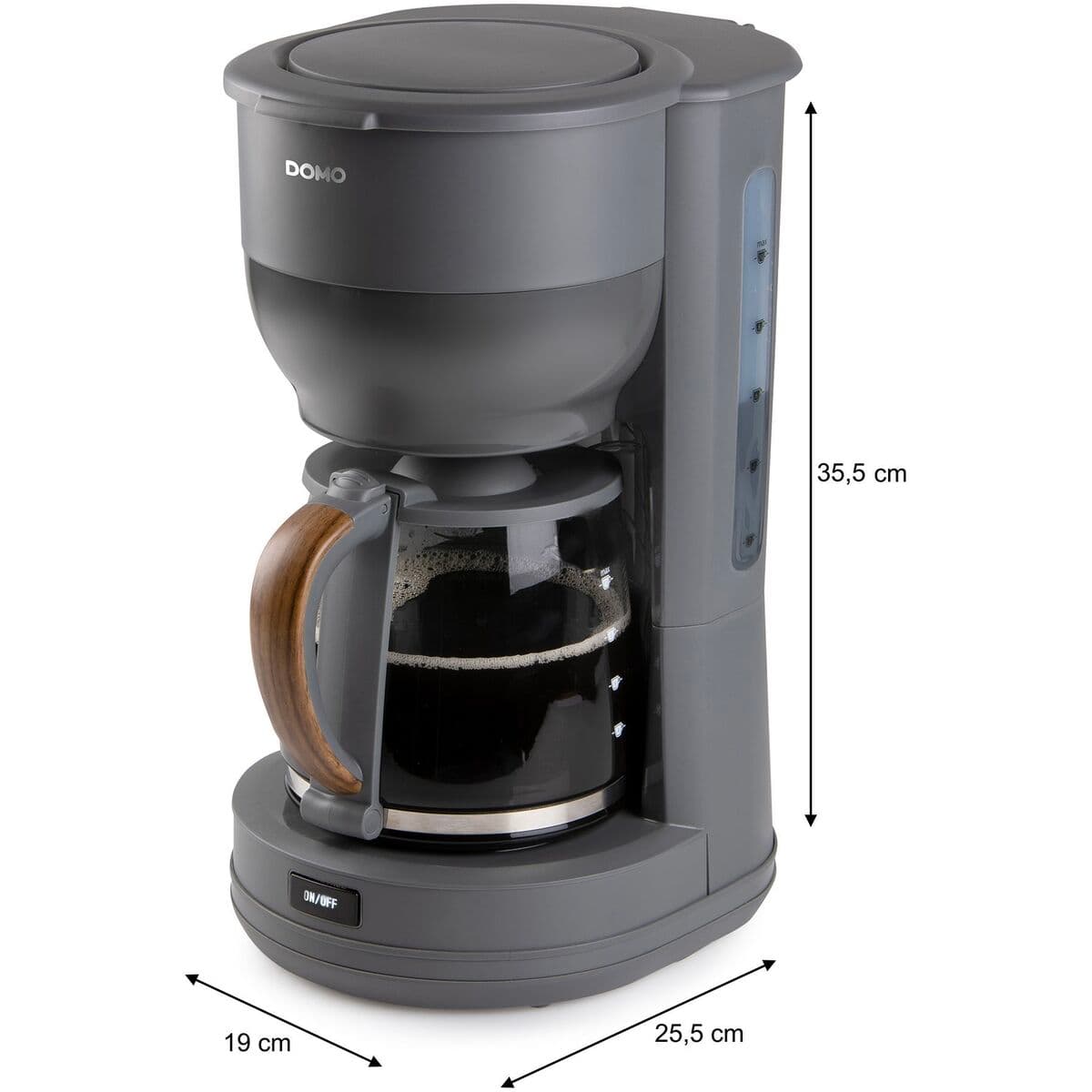 Kaffebryggare DOMO DO754K Grå 900 W 10 Csészék 1,25 L - Image 3