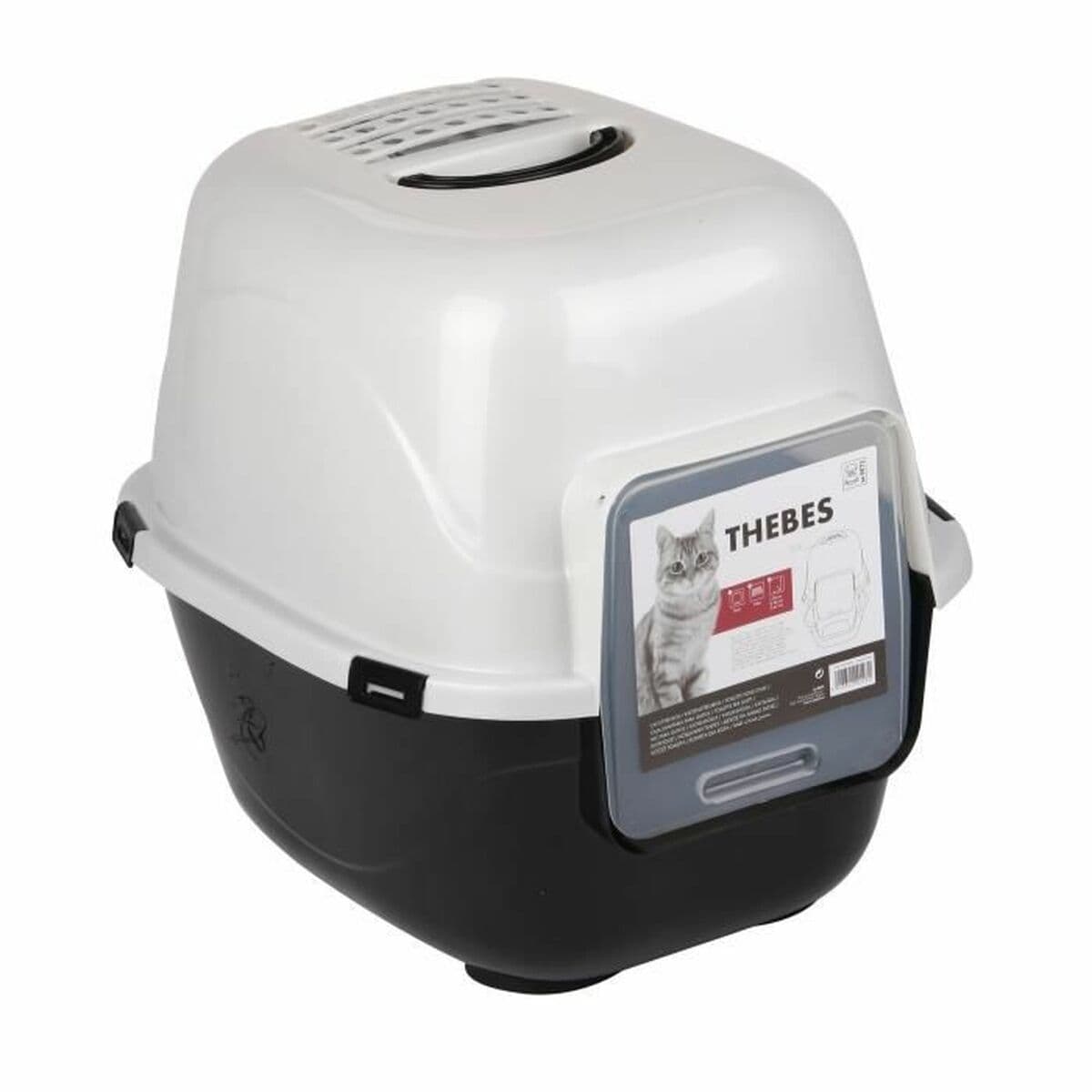 Djurhållare MPETS 62 x 53 x 58 cm Vit Vit/Svart Plast