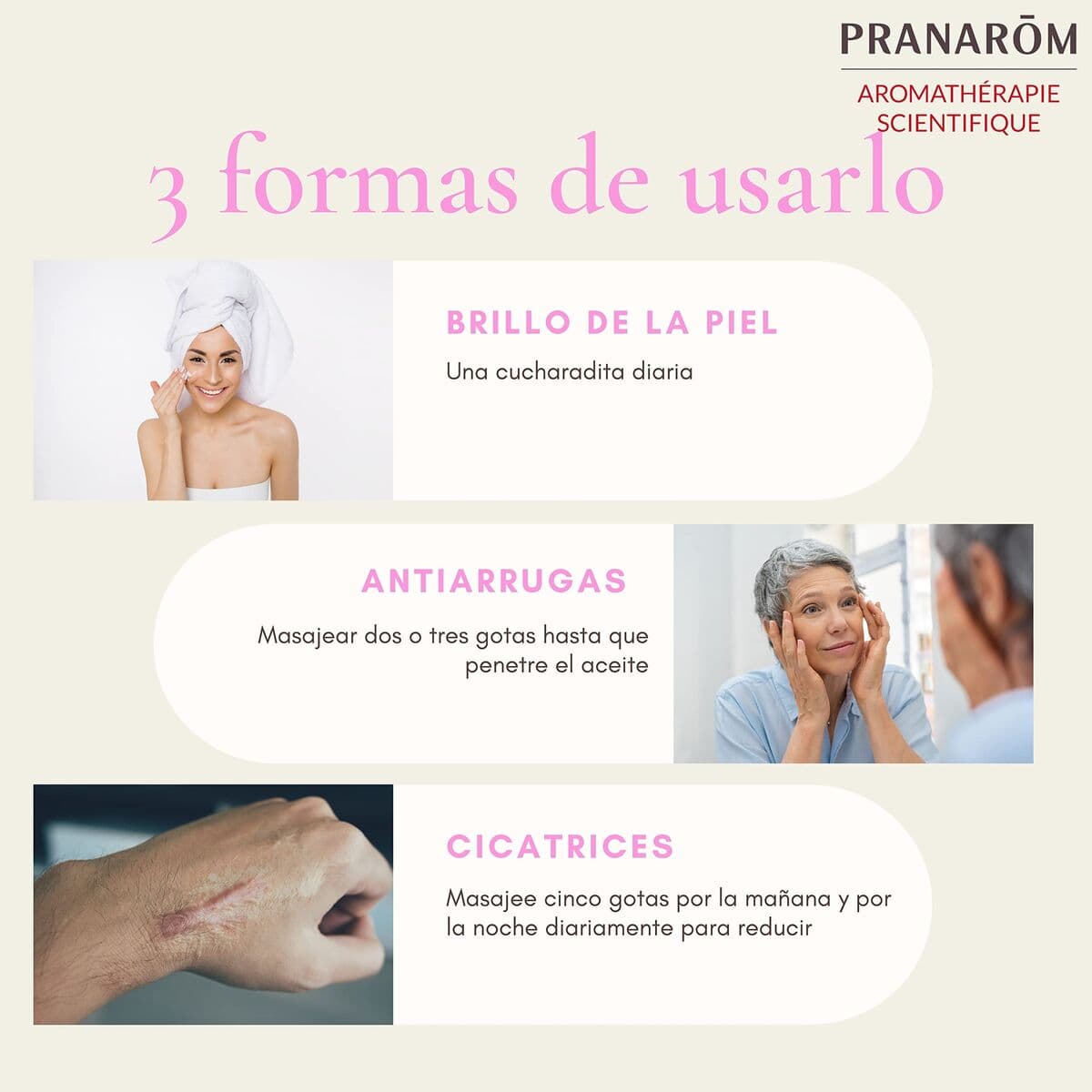 Kasvoöljy Pranarôm   50 ml Ruusunterälehti - Image 3